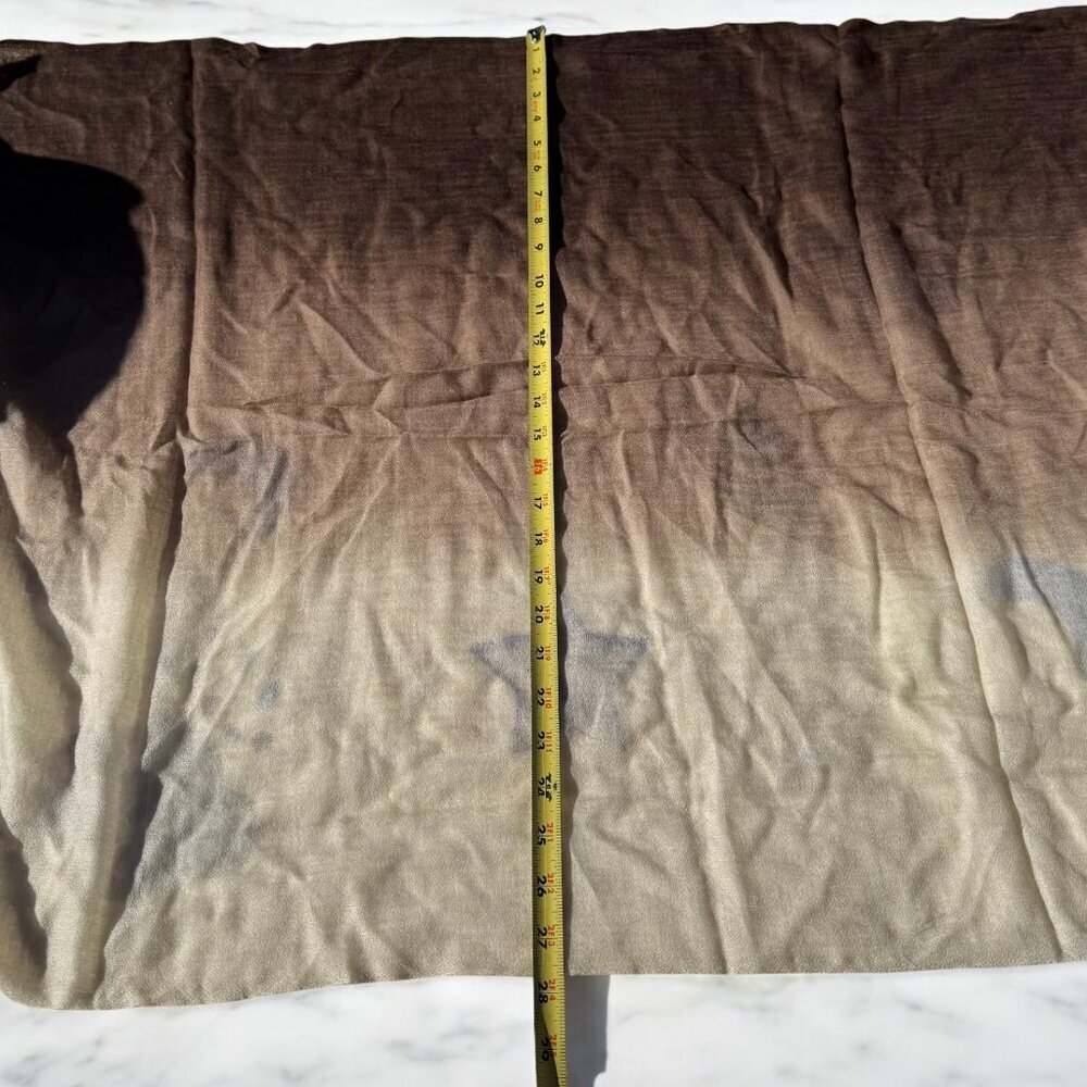 Vintage Modelama 100% Cashmere Rectangle Ombre Scarf - Picture 8 of 11